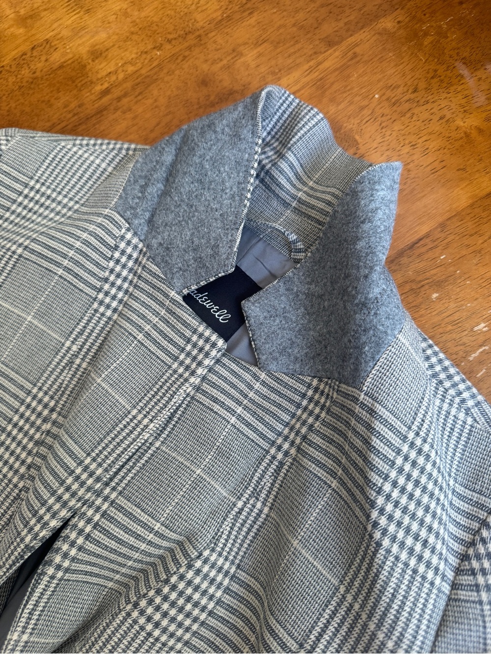 Madewell The Dorset Blazer Small Galloway Plaid Gray Wool Blend Oversized women - Picture 13 of 13